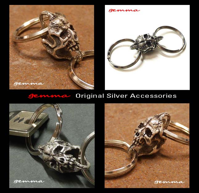 シルバーアクセサリー～スカルキーチェーン～キーリング